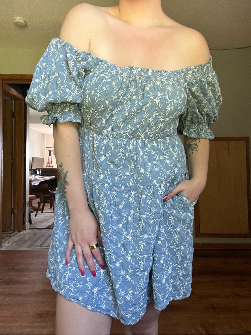 Embroidered Floral Sundress